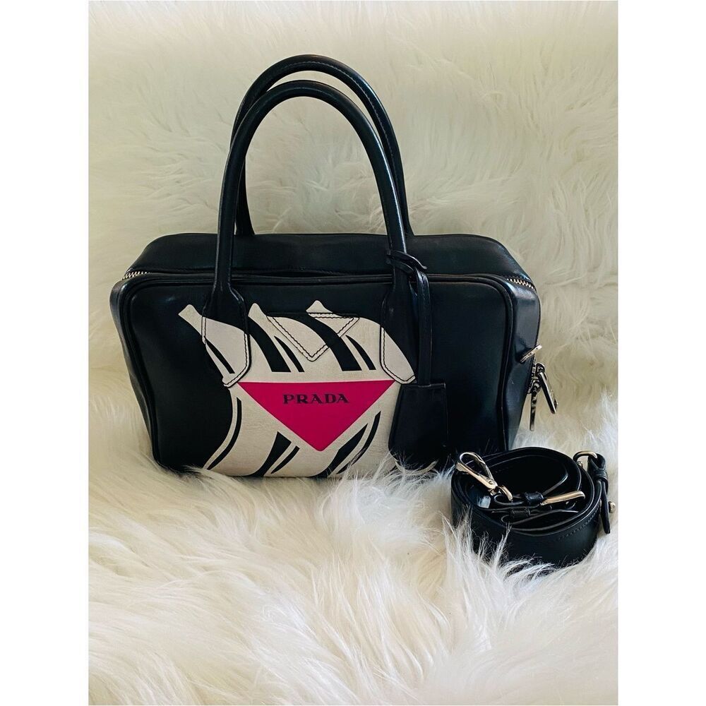 Prada Runway Rare Mirage Banana Print Bowling Bag. Authentic. - Picture 4 of 17